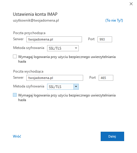 IMAP z SSL